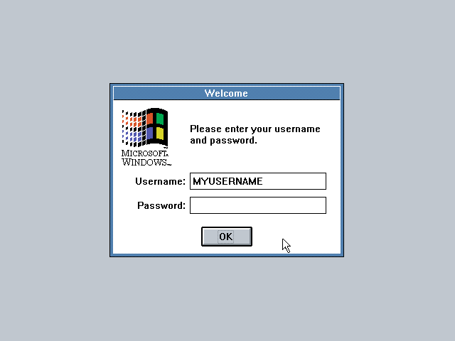 Windows NT 3.1 PreRelease - Login